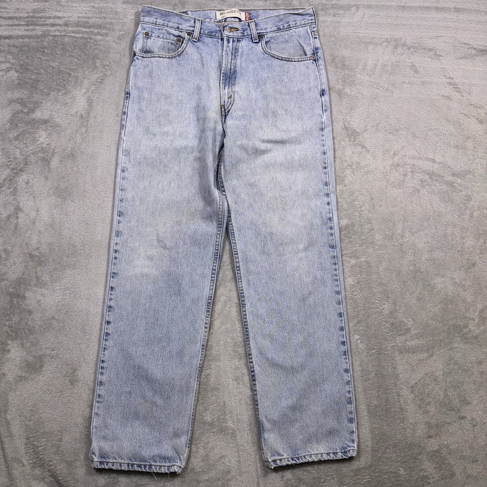 Vintage Levi's 550 Relaxed Tapered Jeans 34x32 Light Wash Made In Mexico Y2K